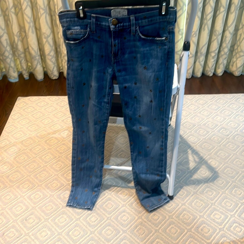 CURRENT/ELLIOT Stiletto Saratoga w/mini stars style jeans. Size 27